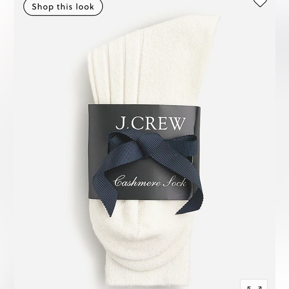 J. Crew Accessories - “J.Crew” ivory cashmere blend socks; NEW